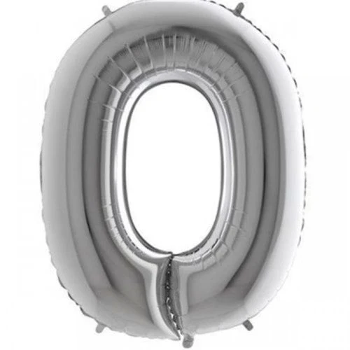 Gümüş Rengi Folyo Balon 1 Metre - Resim 2