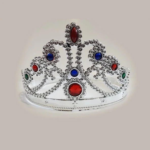 Prenses Parti Tacı Gümüş Rengi 1 Adet ürün görseli 1