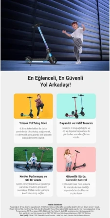 Corby CS50 Elektrikli Çocuk Scooter Mavi - 5