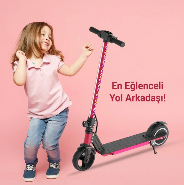 Corby CS50 Elektrikli Çocuk Scooter Kırmızı - Resim 3