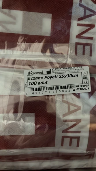 Eczane Poşeti Bez 25x30cm 100 adet - 2