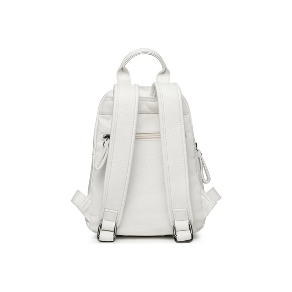 Mini Boy Yıkama Deri Kadın Sırt Çantası 21-K Barcelona 1929 - Resim 2