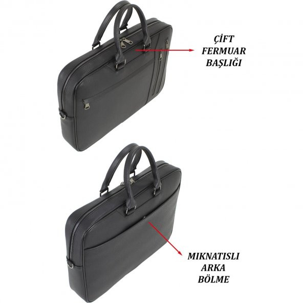 17’’ Deri Evrak Laptop Bilgisayar ve El Çantası - 5