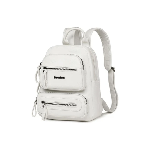 Mini Boy Yıkama Deri Kadın Sırt Çantası 21-K Barcelona 1929 - Resim 3