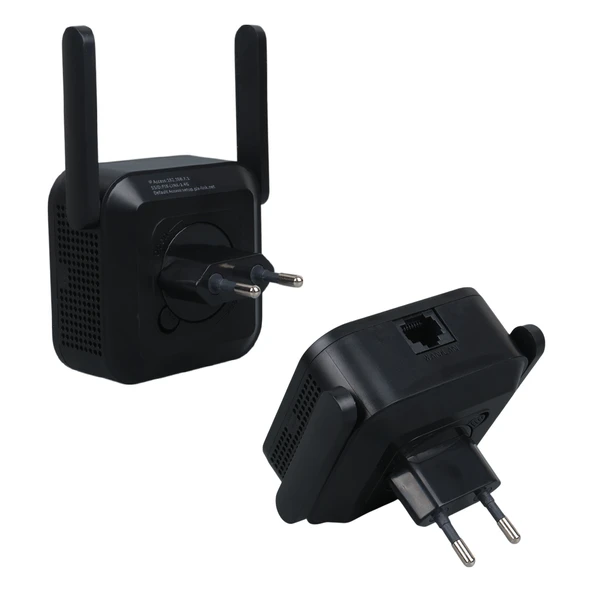 300 Mbps, 2.4 Ghz, 2 Anten Wifi Router Repeater Access Point, Priz Tipi, powermaster, - Resim 2