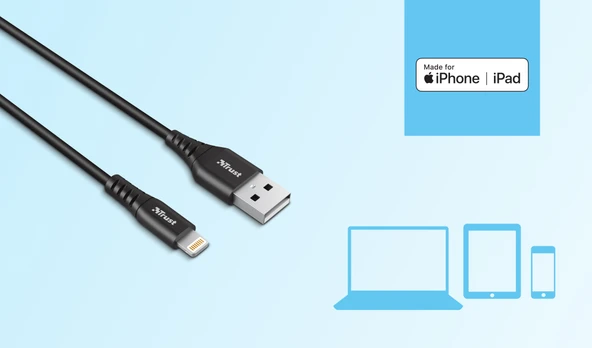 Trust Ndura Usb To Lıghtnıng Kablo 1M - 3