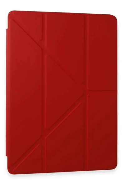 Samsung Galaxy Tab A9 Kılıf Kalemlikli Mars Tablet Kılıfı - Kırmızı ürün görseli 1