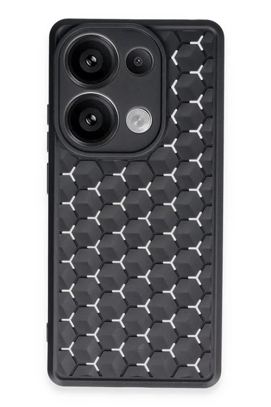 Xiaomi Redmi Note 13 Pro 5G Kılıf Petek Silikon Kapak - Siyah ürün görseli 1