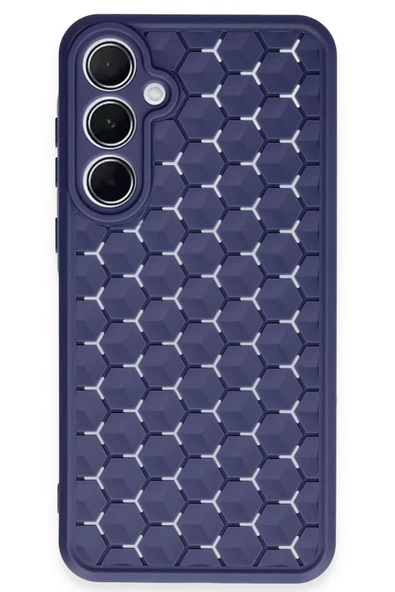 Samsung Galaxy A35 5G Kılıf Petek Silikon Kapak - Lacivert ürün görseli 1