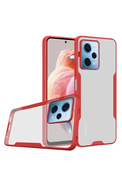 Xiaomi Redmi Note 12 5G Kılıf Platin Silikon - Kırmızı ürün görseli 1