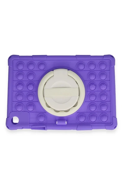 Samsung Galaxy Tab A9 Plus Kılıf Patpat El Tutma Aparatlı Standlı Tablet Silikon - Mor ürün görseli 1