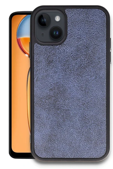 iPhone 15 Kılıf Aras Deri Kapak - Lacivert ürün görseli 1