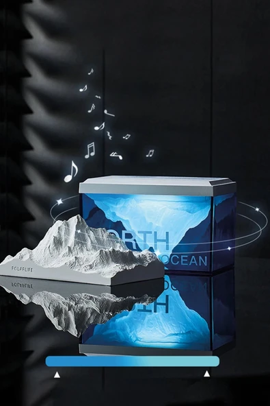 Z4 Kuzey Okyanus Temalı Gece Lambası Özellikli BT Kablosuz Hoparlör - Mavi - 3