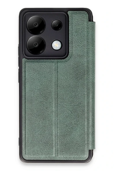 Xiaomi Redmi Note 13 Pro 5G Kılıf Flip Cover - Koyu Yeşil ürün görseli 1