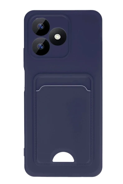 Realme Note 50 4G Kılıf Kelvin Kartvizitli Silikon - Lacivert ürün görseli 1