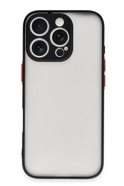 iPhone 16 Pro Max Kılıf Montreal Silikon Kapak - Siyah - 1