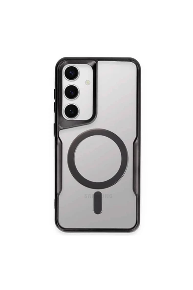 Samsung Galaxy S24 Kılıf Boyi Magsafe Silikon Kapak - Siyah ürün görseli 1