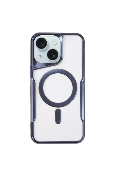 iPhone 15 Plus Kılıf Boyi Magsafe Silikon Kapak - Lacivert ürün görseli 1