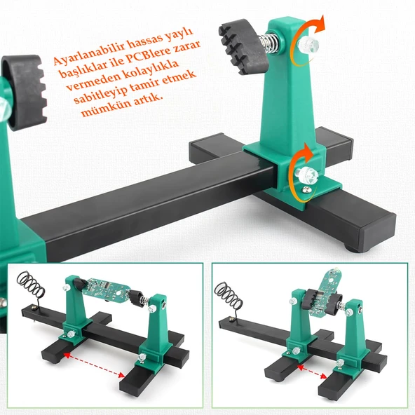 Ayarlanabilir PCB Levha Board Tutucu Havya Tamir Standı - Resim 2