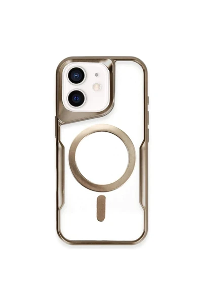 iPhone 11 Kılıf Boyi Magsafe Silikon Kapak - Çöl Titanyum ürün görseli 1