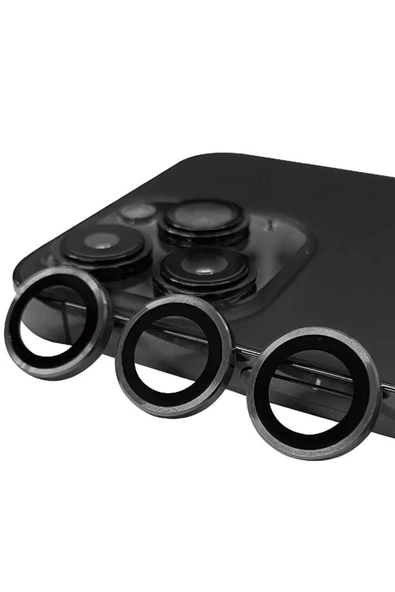 iPhone 13 Pro Max Raze Metal Kamera Lens - Gri ürün görseli 1