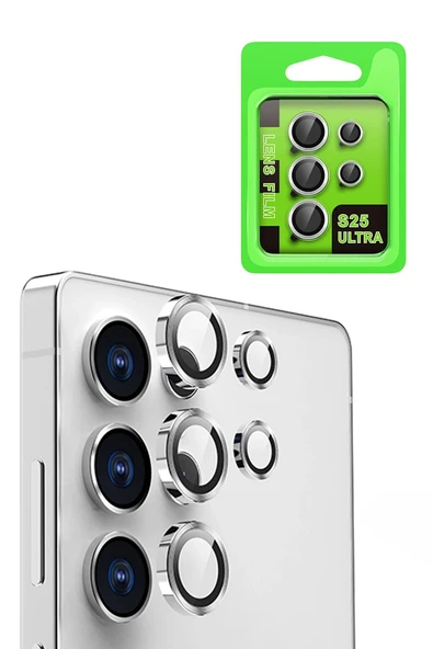 Samsung Galaxy S25 Ultra Raze Metal Kamera Lens - Gümüş ürün görseli 1