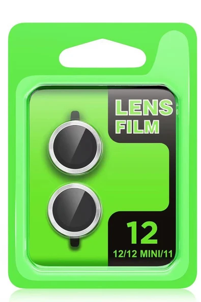 iPhone 12 Mini Raze Metal Kamera Lens - Mavi - Resim 2