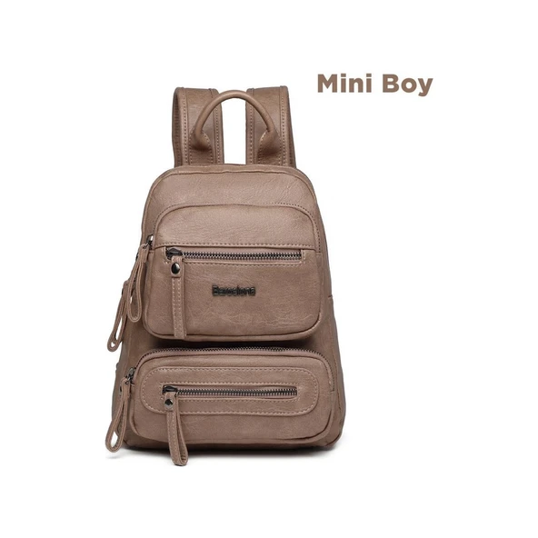 Mini Boy Yıkama Deri Kadın Sırt Çantası 21-K Barcelona 1929