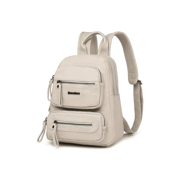 Mini Boy Yıkama Deri Kadın Sırt Çantası 21-K Barcelona 1929 - Resim 3