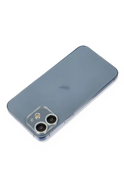 iPhone 12 Mini Shine Kamera Lens Koruma Cam - Gümüş ürün görseli 1