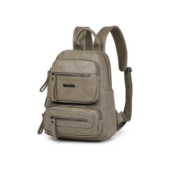 Mini Boy Yıkama Deri Kadın Sırt Çantası 21-K Barcelona 1929 - Resim 3