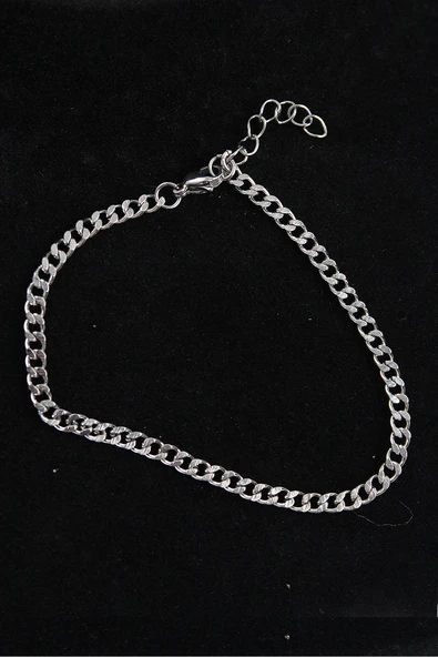 316L Çelik İnce Klasik Model Gümüş Renk Erkek Bileklik - TJ-EB3749 ürün görseli