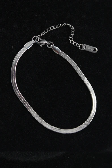 316L Çelik İtalyan Model Gümüş Renk Erkek Bileklik - TJ-EB3743 ürün görseli