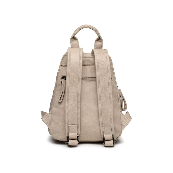 Mini Boy Yıkama Deri Kadın Sırt Çantası 21-K Barcelona 1929 - Resim 3