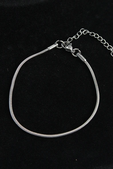 316L Çelik Oval İtalyan Model Gümüş Renk Erkek Bileklik - TJ-EB3739 ürün görseli