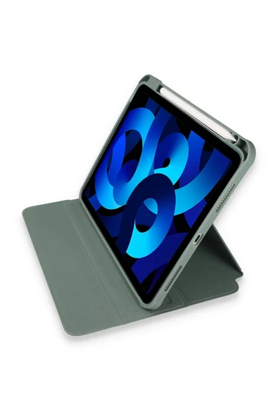 iPad 10.2 (7.nesil) Kılıf Starling 360 Kalemlikli Tablet Kılıf - Koyu Yeşil - Resim 2