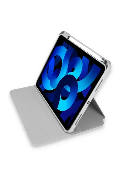 iPad 10.2 (7.nesil) Kılıf Starling 360 Kalemlikli Tablet Kılıf - Gri - 3