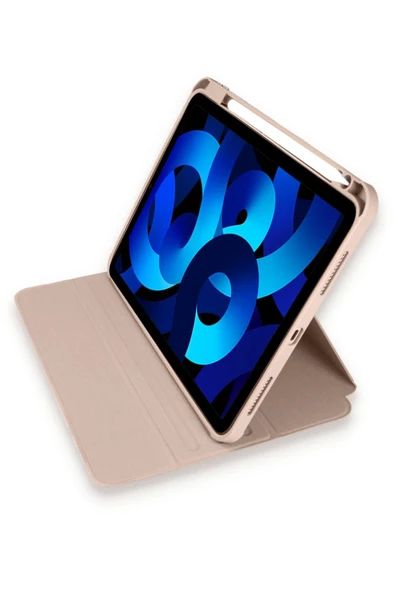 iPad Pro 11 (2021) Kılıf Starling 360 Kalemlikli Tablet Kılıf - Rose Gold - Resim 2