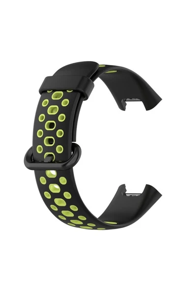 Xiaomi Redmi Watch 2 Spor Delikli Kordon - Siyah-Yeşil - 3