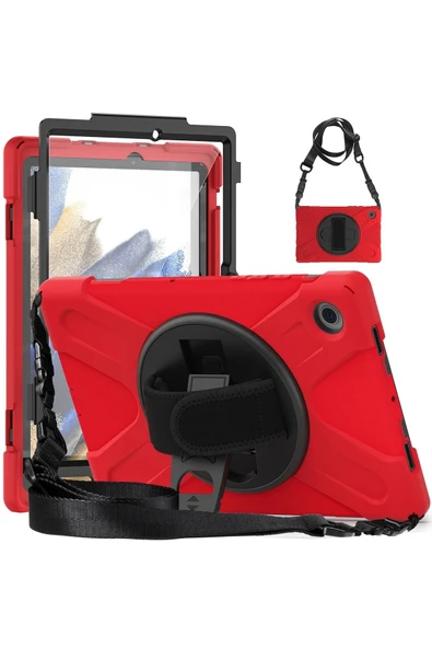 Samsung Galaxy X200 Tab A8 10.5 Kılıf Amazing Tablet Kapak - Kırmızı ürün görseli 1