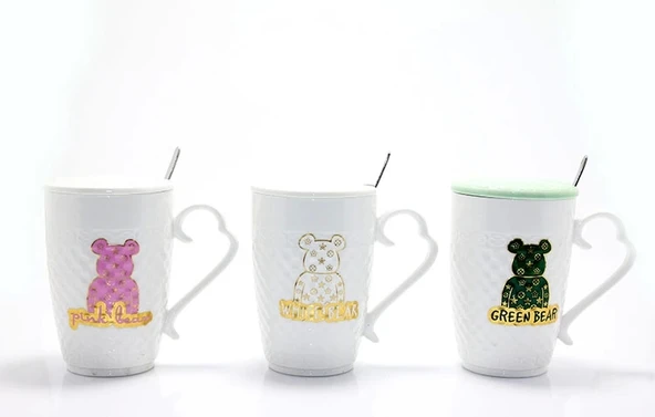 Ayıcık Tasarımlı Porselen Kupa Bardak