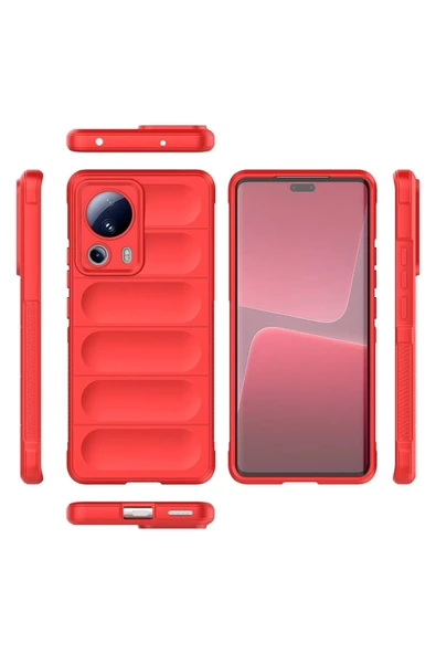 Xiaomi Mi 13 Lite Kılıf Optimum Silikon - Kırmızı - 2