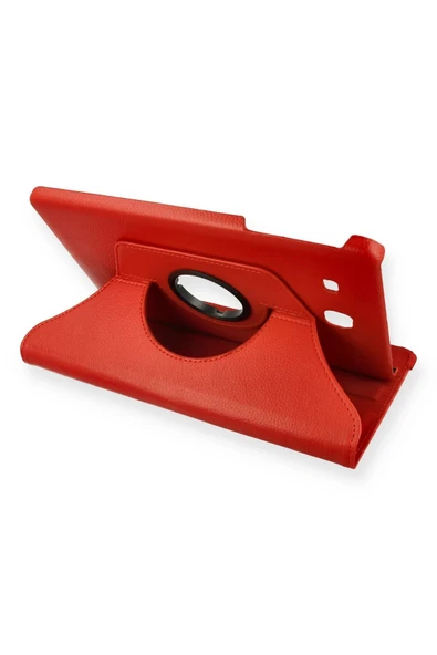 Samsung Galaxy T560 Tab E 9.7 Kılıf 360 Tablet Deri Kılıf - Kırmızı ürün görseli 1