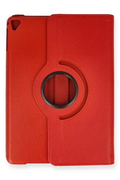 iPad 9.7 (2018) Kılıf 360 Tablet Deri Kılıf - Kırmızı - Resim 2