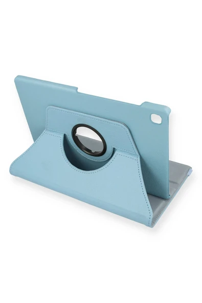 Samsung Galaxy P610 Tab S6 Lite 10.4 Kılıf 360 Tablet Deri Kılıf - Turkuaz