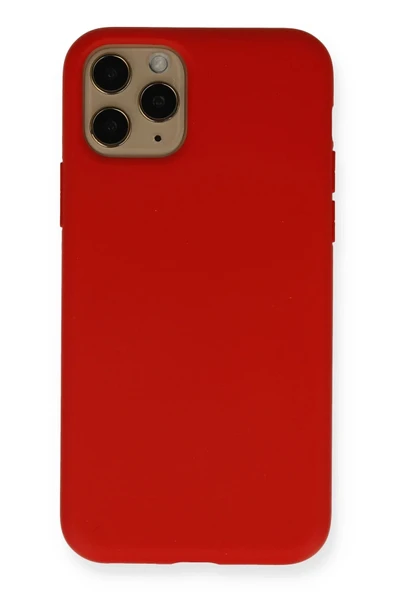iPhone 11 Pro Kılıf Nano içi Kadife Silikon - Kırmızı - 1