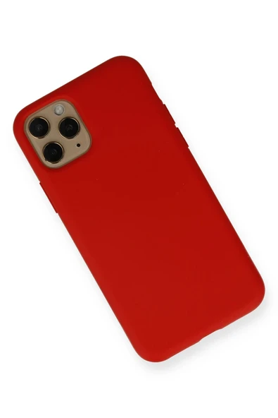 iPhone 11 Pro Kılıf Nano içi Kadife Silikon - Kırmızı - 2