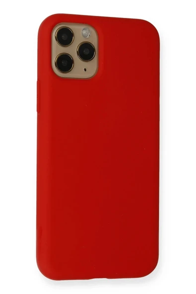 iPhone 11 Pro Kılıf Nano içi Kadife Silikon - Kırmızı - 3