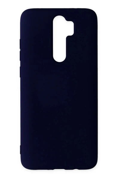 Xiaomi Redmi Note 8 Pro Kılıf Nano içi Kadife Silikon - Lacivert - 1