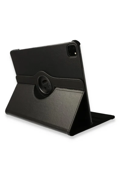 iPad Pro 12.9 (2021) Kılıf 360 Tablet Deri Kılıf - Siyah ürün görseli 1